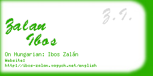 zalan ibos business card